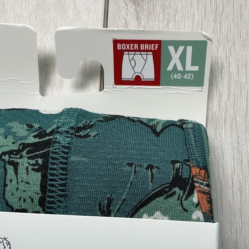 Duluth Trading Co Dang Soft Pattern Boxer Briefs Men XL Green New With Tags
